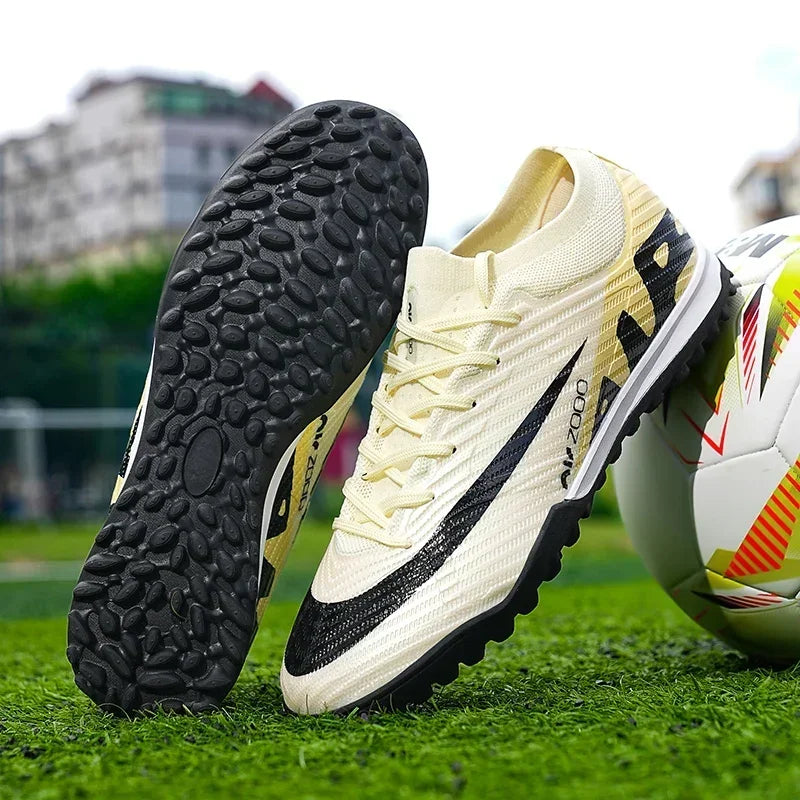Nuevas zapatillas de deporte para hombre, botas de fútbol, botines de fútbol de caña media, zapatos de fútbol antideslizantes de alta calidad, superventas, FG/TF, fútbol sala interior