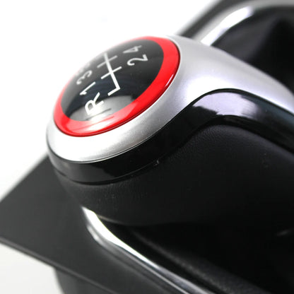 Nuevo Perilla de palanca de cambios MT 5 de 6 velocidades para VW Golf 5 6 R32 GTI GTD MK5 MK6 Jetta Scirocco con cuello de cubierta de bota de polaina de cuero