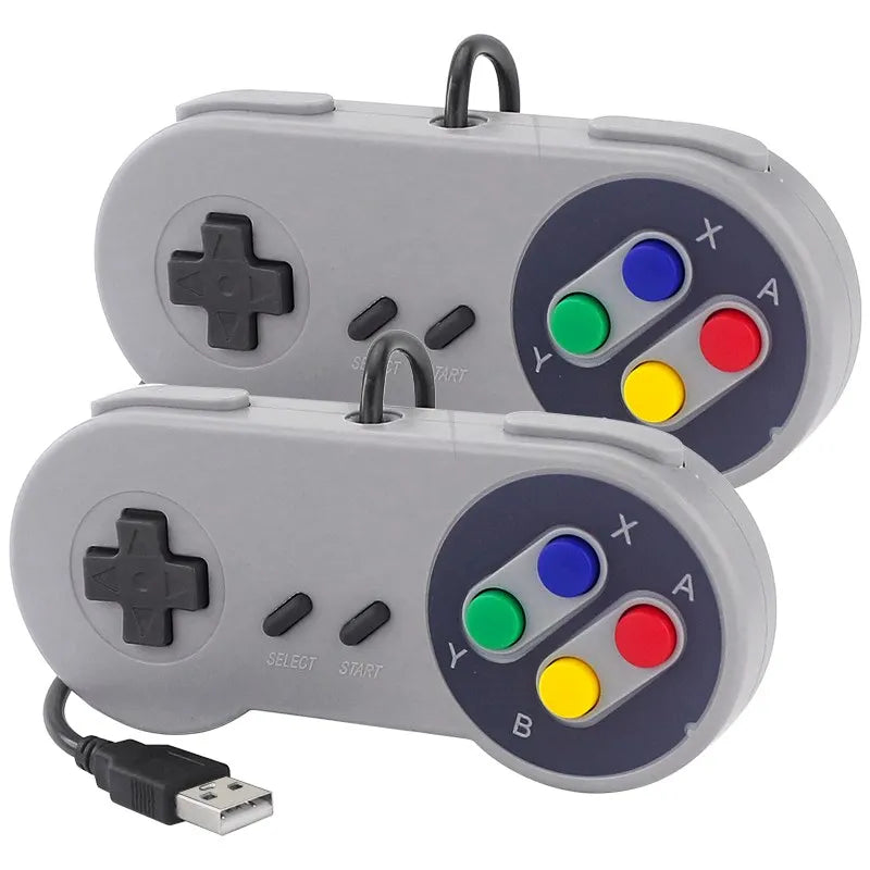 2 uds USB Gamepad Retro Gaming Joystick controlador con cable para PC NESPi RetroPie Control de juego para Raspberry Pi 4 B