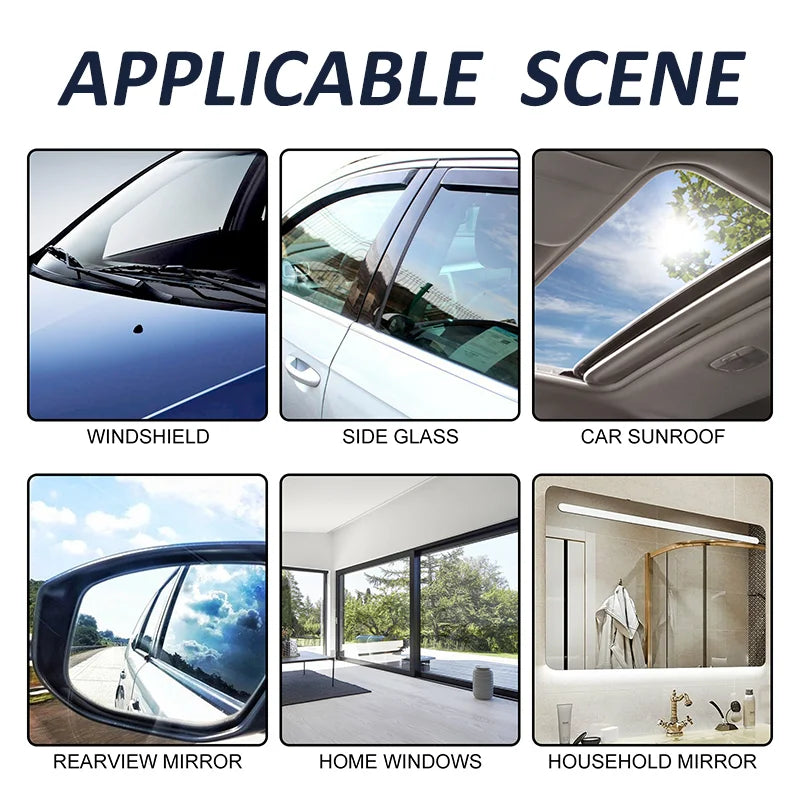 Spray antilluvia para vidrio de coche, agente de recubrimiento repelente al agua, impermeable, antiniebla, limpiador de vidrio, transparente para parabrisas de coche