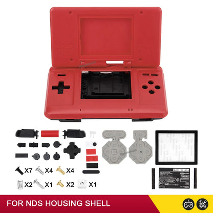Carcasa de repuesto para consola NDS, DS, NDS, accesorios con botones, 6 colores, azul y rojo