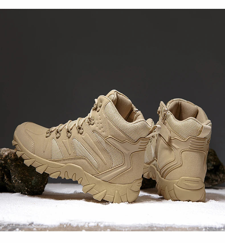 Botas de entrenamiento de combate tácticas mejoradas para hombre, zapatos de senderismo de respuesta rápida antidesgaste para acampar al aire libre, zapatillas de pesca y caza para hombre