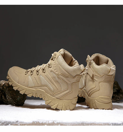 Botas de entrenamiento de combate tácticas mejoradas para hombre, zapatos de senderismo de respuesta rápida antidesgaste para acampar al aire libre, zapatillas de pesca y caza para hombre