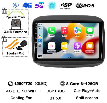 Android15 QLED para Fiat Mobi 2016 2017 2018 -2022 Radio de coche reproductor de vídeo Multimedia navegación GPS estéreo Carplay 4G WIFI sin DVD