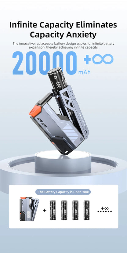 VYVYLABS 30000mAh banco de energía CCC desmontable cargador rápido 22,5 W cargador portátil inalámbrico 21700 PowerBank para batería de repuesto iP 17
