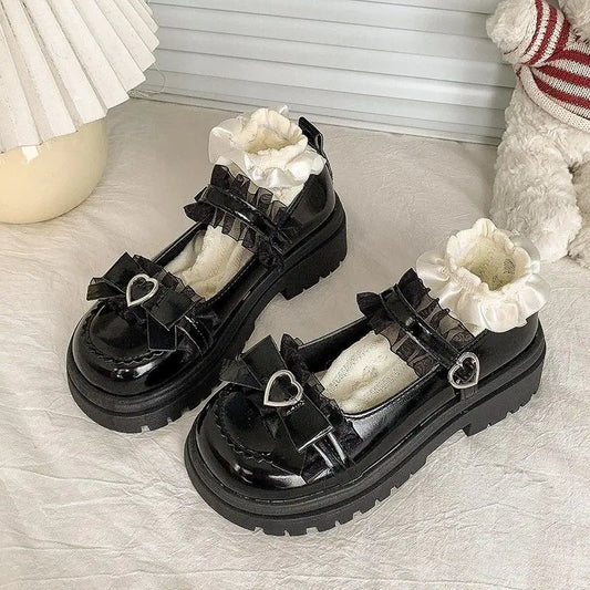 2025 NOVEDAD DE VERANO colegiala JK mocasines zapatos de plataforma estilo japonés Lolita Y2K Kawaii Jirai Kei moda