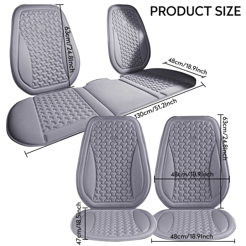 Funda Universal 3D para asiento de coche, alfombrilla protectora, cojín suave, diseño convexo Y, conjunto completo para la mayoría de los coches, accesorios interiores, almohadilla para asiento