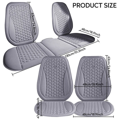 Funda Universal 3D para asiento de coche, alfombrilla protectora, cojín suave, diseño convexo Y, conjunto completo para la mayoría de los coches, accesorios interiores, almohadilla para asiento
