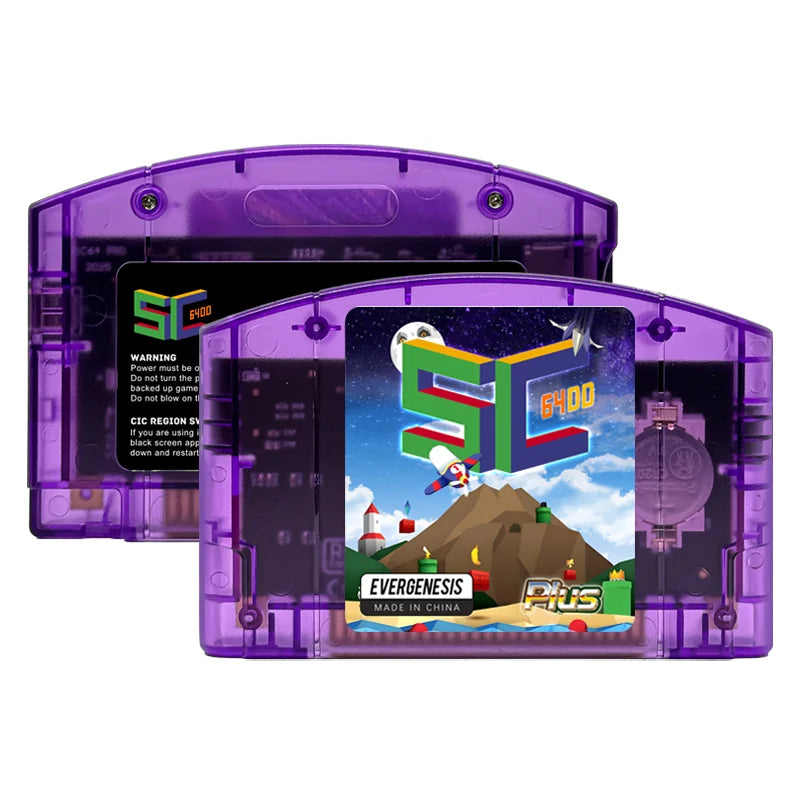 EVERGENESIS SC64 cartucho de juego N64 de código abierto 800 en 1 para tarjeta de juego Nintendo 64 compatible con tarjeta de 16GB gratuita 64DD