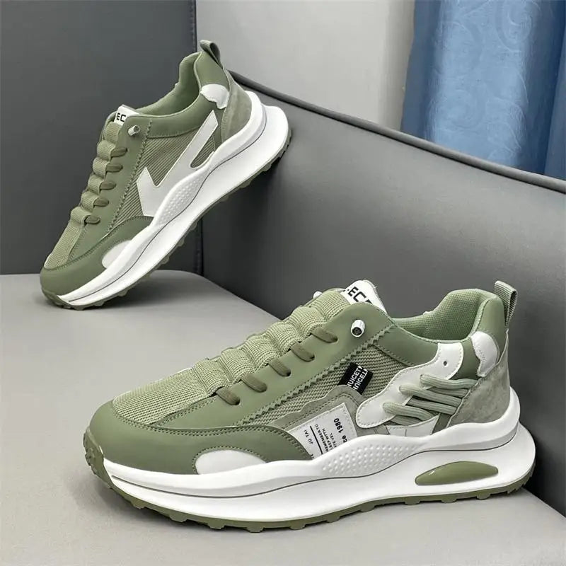 Zapatos deportivos informales para exteriores para hombre, cómodos, ligeros, antideslizantes, resistentes a la abrasión, suela suave y gruesa, zapatillas para correr