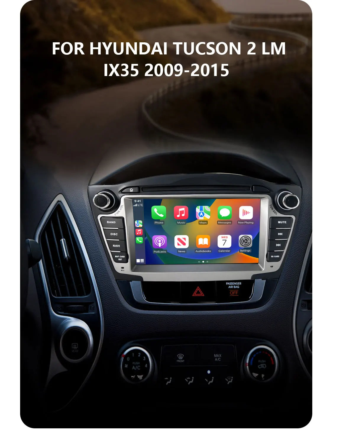 7 "Carplay DSP IPS Android 13,0 8GB + 128GB 8 núcleos reproductor Multimedia GPS Radio Wifi para Hyundai Tucson 2 LM IX35 2009-2015
