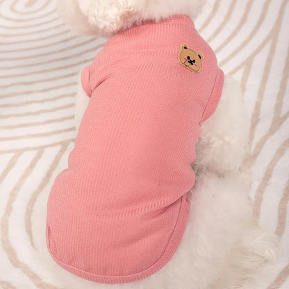 Chaleco para perros, ropa para gatos, cuatro colores de tela de poliéster, transpirable, resistente al sudor, fácil de limpiar, visualización divertida