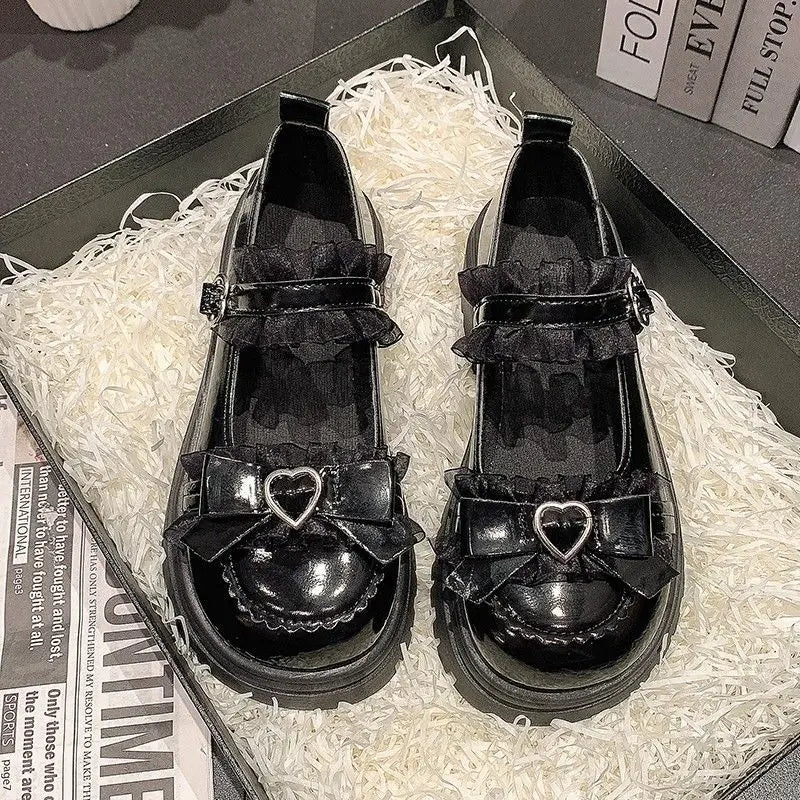 2025 NOVEDAD DE VERANO colegiala JK mocasines zapatos de plataforma estilo japonés Lolita Y2K Kawaii Jirai Kei moda