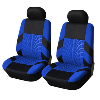 Juego de fundas de asiento de coche bordadas, protección Universal para asiento de coche Dacia Duster Sandero Renault Clio Fiat Panda Lancia Ypsilon