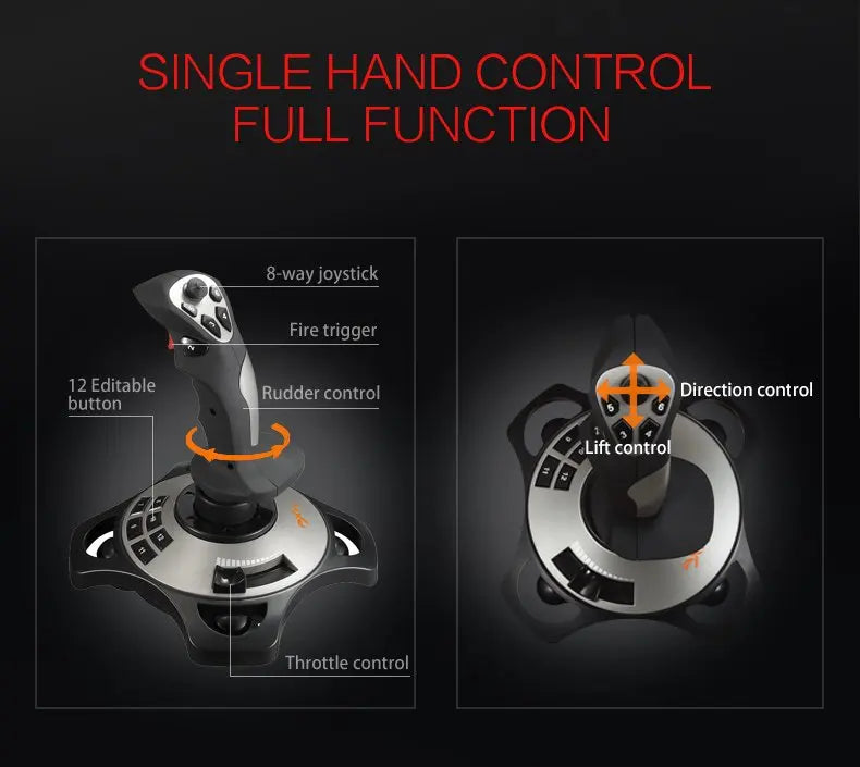 Controlador de simulación de vuelo PXN-2113 Pro, Joystick para PC, accesorios de juego de escritorio