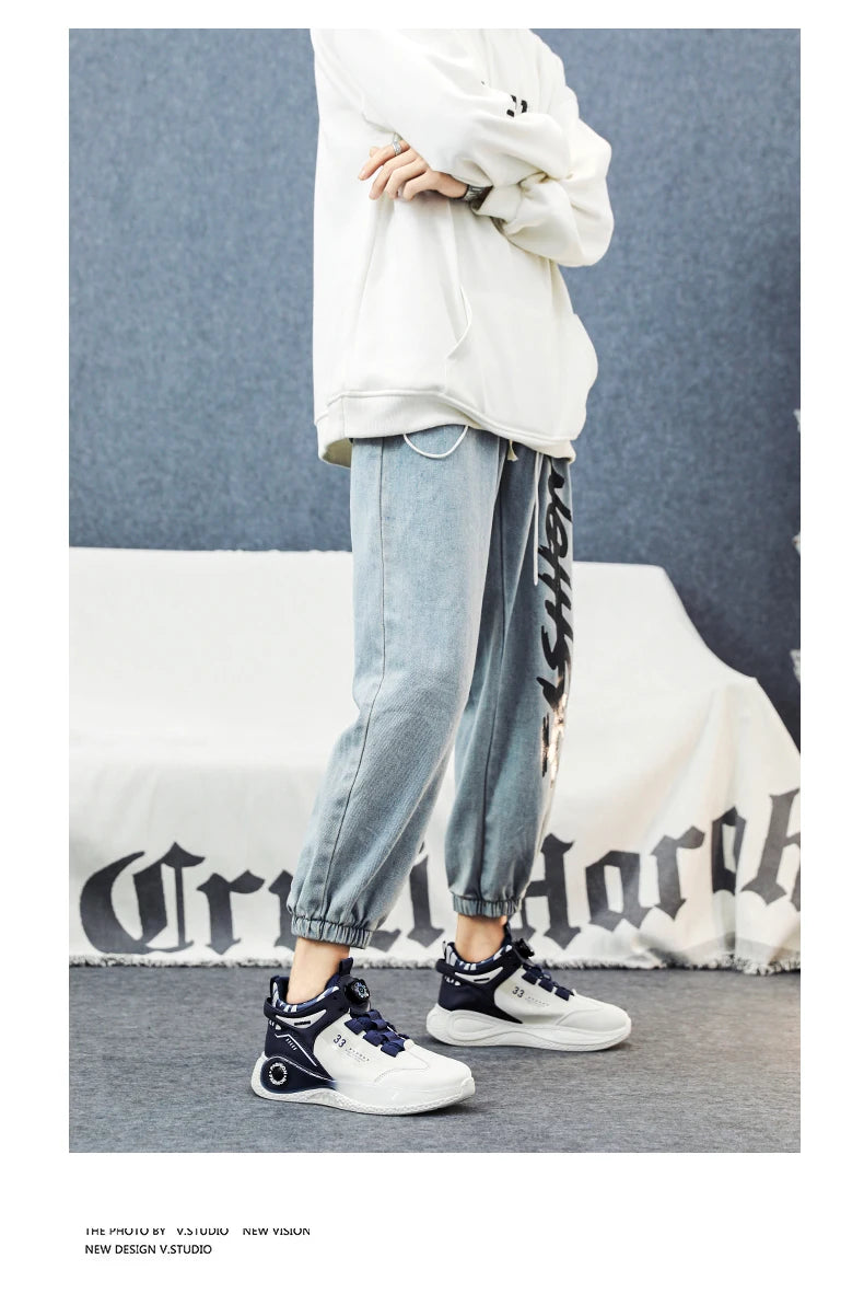 Zapatillas de deporte para hombre con hebilla giratoria, cómodas, antideslizantes, con cordones, duraderas, para actividades al aire libre