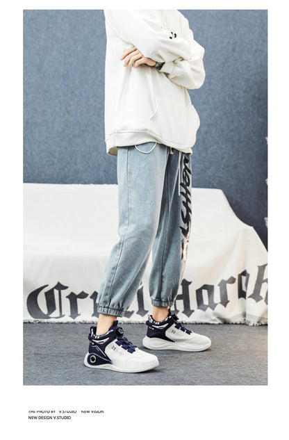 Zapatillas de deporte para hombre con hebilla giratoria, cómodas, antideslizantes, con cordones, duraderas, para actividades al aire libre