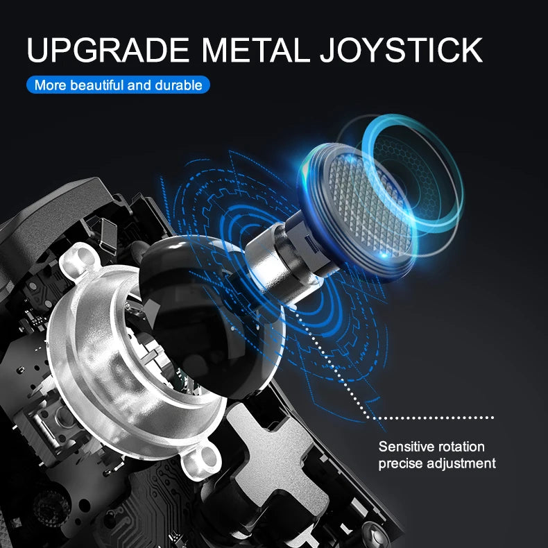 LinYuvo KS42 Joy-pad inalámbrico con luz de meteoros con luces RGB de 8 colores para interruptor/Lite/OLED, con programable, Turbo y vibración