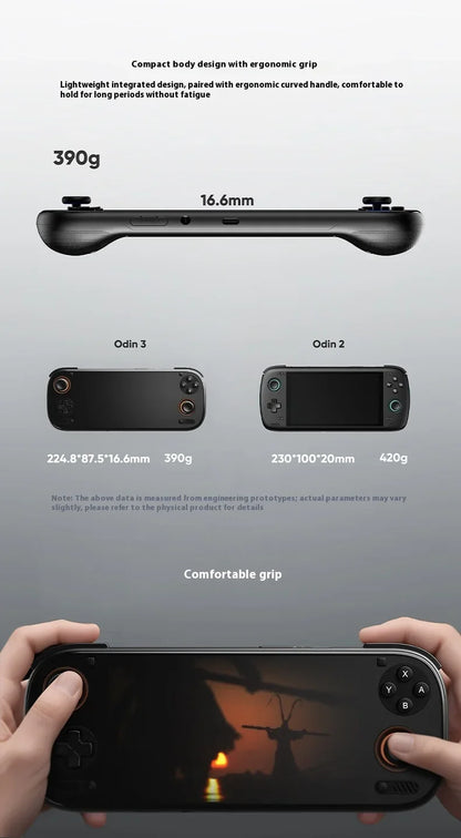 Consola de juegos AYN Odin 3, 6 pulgadas, 1080P, 120Hz, pantalla AMOLED, consola de juegos de 8000mAh, Joystick de efecto Hall/disparador, consolas de juegos portátiles
