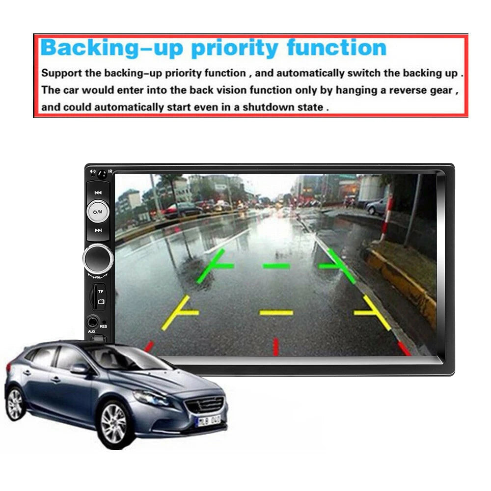 Podofo 2 din Radio de coche 7 "HD Autoradio reproductor Multimedia 2DIN pantalla táctil Auto audio estéreo de coche MP5 Bluetooth USB TF FM cámara