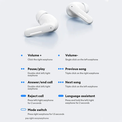 Nuevo Lenovo LE209 auricular inalámbrico Bluetooth ANC reducción de ruido música HiFi auriculares Bluetooth 30H duración de la batería auriculares para juegos