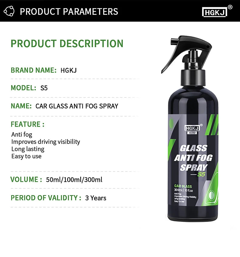 Spray antiniebla para ventana de coche, pintura líquida, pulido para el cuidado, agente antiniebla a prueba de lluvia, agua para el cuidado del coche, parabrisas, accesorio para automóvil
