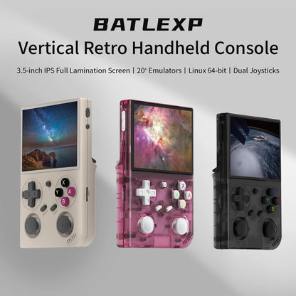 BATLEXP AMPOWN G350 reproductores de juegos portátiles 3,5 pulgadas IPS consola portátil Retro Consolas de videojuegos 3200mAh Linux Mini WIFI C2C