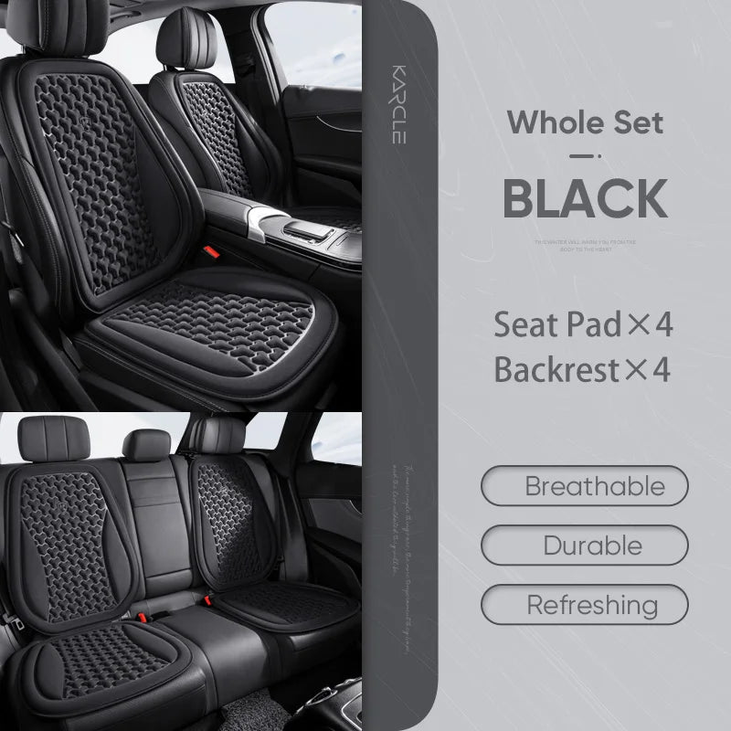 Funda Universal 3D para asiento de coche, alfombrilla protectora, cojín suave, diseño convexo Y, conjunto completo para la mayoría de los coches, accesorios interiores, almohadilla para asiento