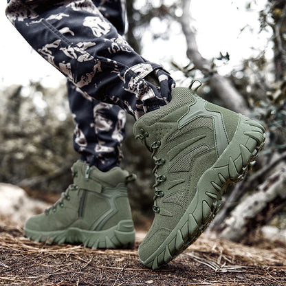 Botas de entrenamiento de combate tácticas mejoradas para hombre, zapatos de senderismo de respuesta rápida antidesgaste para acampar al aire libre, zapatillas de pesca y caza para hombre