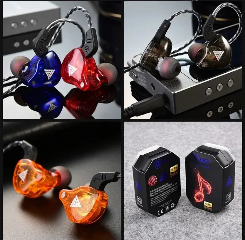 Nuevos auriculares deportivos con micrófono, auriculares con cable de 3,5mm QKZ AK6, auriculares internos para iPhone, auriculares estéreo con micrófono en la oreja para carreras