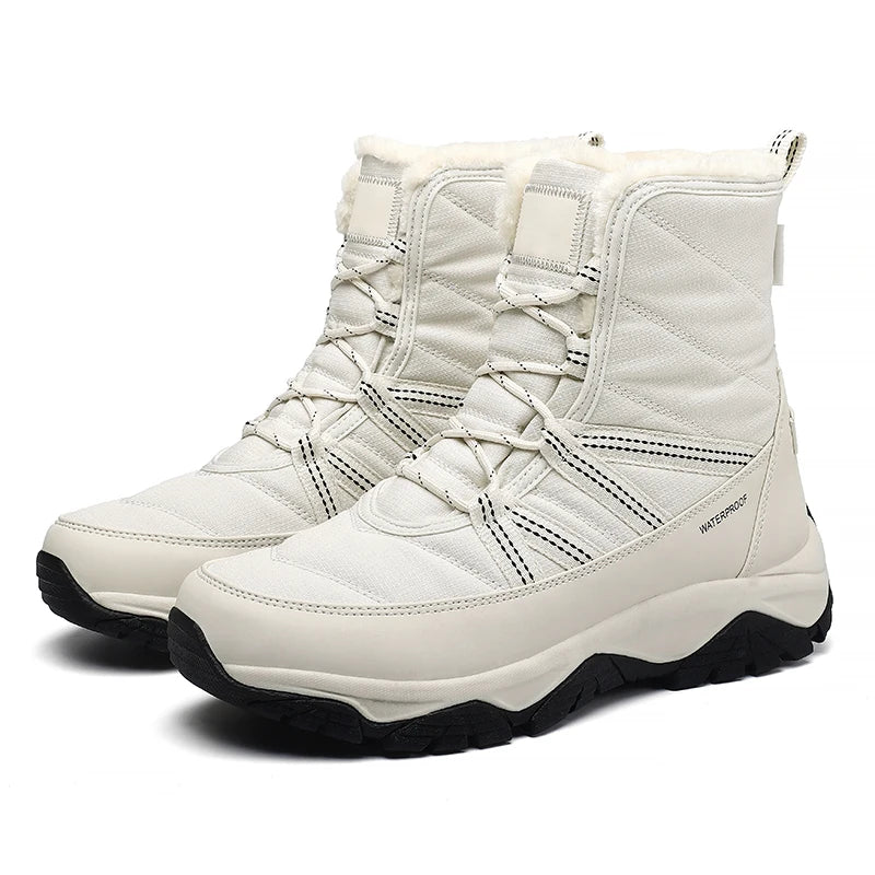 XIANG GUAN-zapatos de senderismo para hombre y mujer, botas de nieve impermeables, botas tácticas de escalada, deportes al aire libre, caza, Trekking, zapatillas Casuales
