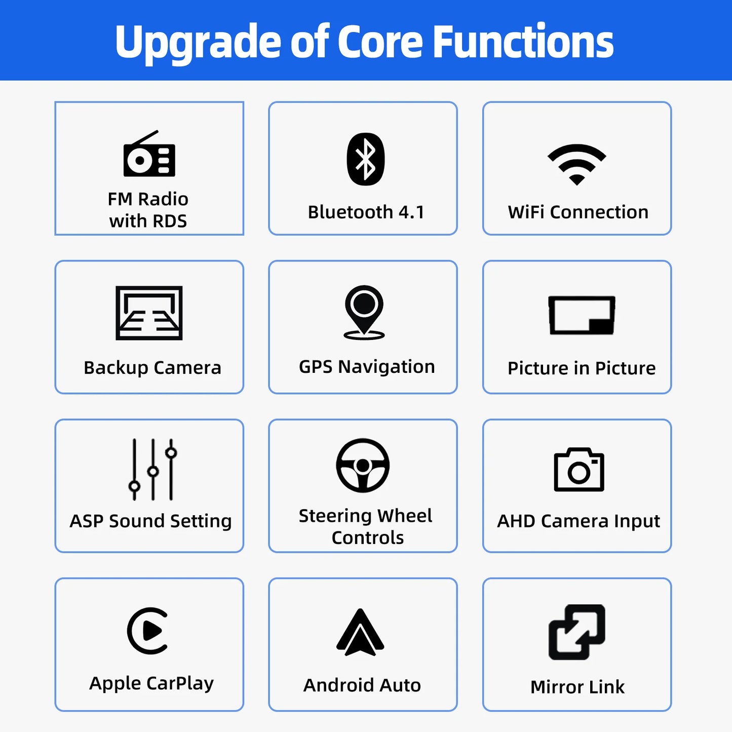 Radio de coche ESSGOO 7 pulgadas 1 DIN Flip-Out, 4+64 GB, Carplay inalámbrico, Android Auto, Bluetooth, pantalla táctil, Android 14, reproductor MP5, unidad principal, SWC, GPS, cámara.