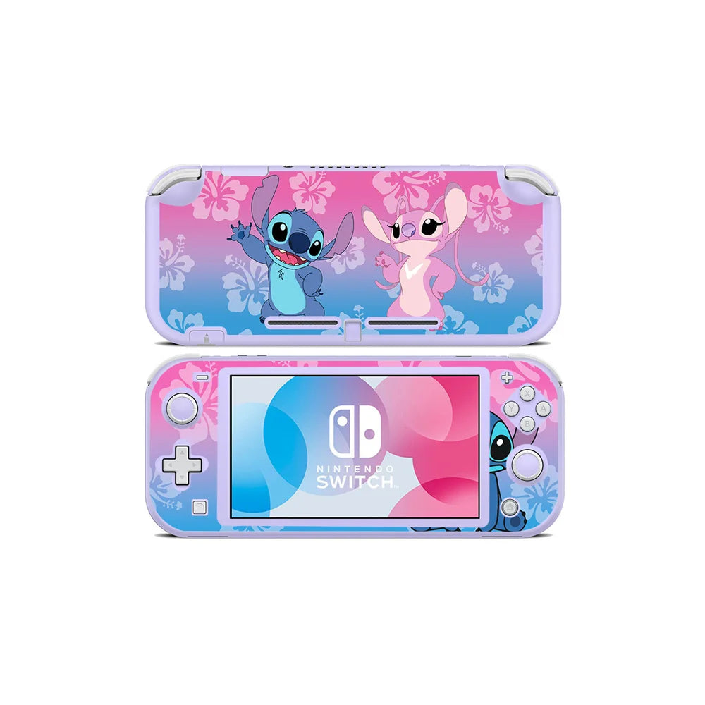 Stitch adecuado para Nintendo switch lite silicona color suave cubierta anticaída desmontable NS consola de juegos portátil funda protectora