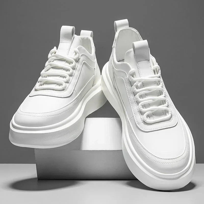 Zapatillas blancas de primavera y otoño para hombre, zapatillas deportivas ligeras para correr, zapatos informales para correr al aire libre, calzado de cesta