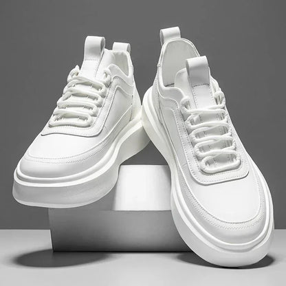 Zapatillas blancas de primavera y otoño para hombre, zapatillas deportivas ligeras para correr, zapatos informales para correr al aire libre, calzado de cesta