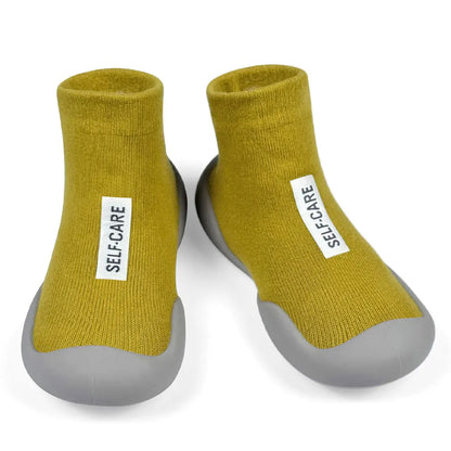 Zapatos de calcetín para bebé, calzado antideslizante para primeros pasos, botines de suelo para niño y niña, zapatillas de interior con suela de goma para recién nacido