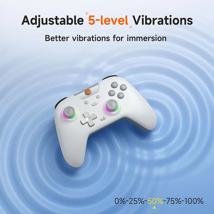 EasySMX X05 Gamepad inalámbrico Controlador de juegos Bluetooth Compatible con PC/teléfono/interruptor/Gamer de vapor, luz RGB, efecto Hall