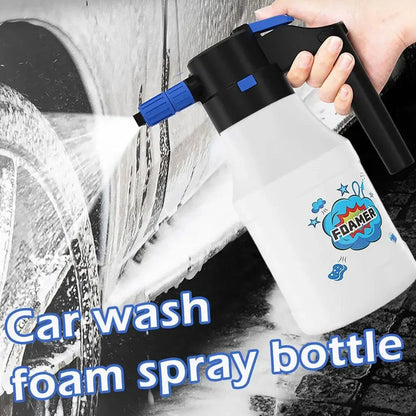 Pulverizador eléctrico de espuma para nieve de 1,5 l, lanza a presión recargable por USB, regadera para limpieza de ventanas de coche, detalles exteriores