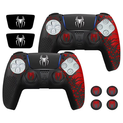 Funda protectora de silicona antideslizante para controlador de PS5, Compatible con controlador de PS5 con pegatina de tapa de agarre para pulgar