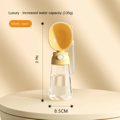 Cuenco de agua portátil para perros, Material portátil de calidad alimentaria, botella de taza de agua para mascotas de viaje para perros y gatos con dispensador de comida, suministros para perros y mascotas