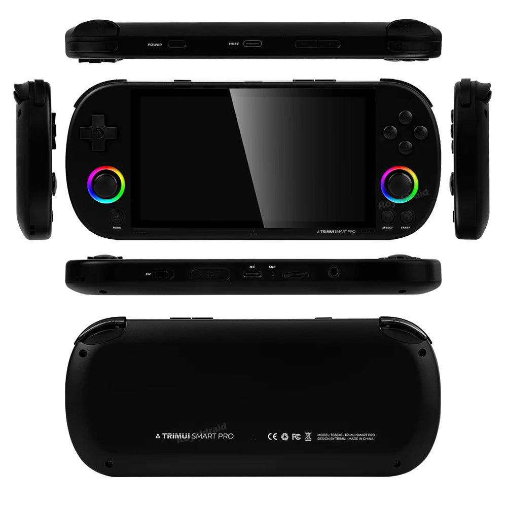 Consola de juegos portátil Trimui Smart Pro, 128G, 256G, pantalla IPS de 4,96 pulgadas, sistema Linux, Joystick, iluminación RGB, reproductor de videojuegos Retro, nuevo