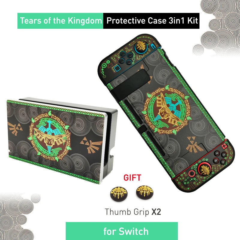 Para NS Switch Shell estuche rígido estilo "M" y "L" carcasa protectora cubierta fina piel NS Switch OLED accesorios de juego