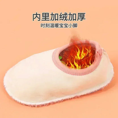 Zapatos de invierno para niños, zapatillas para bebés, zapatos cálidos de felpa para niños y niñas, zapatos antideslizantes suaves para guardería, zapatos escolares para niños