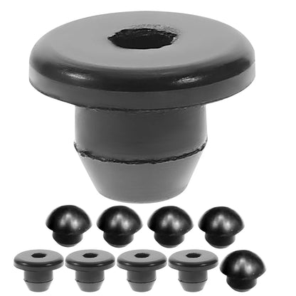 Piezas de gato hidráulico, tapón de aceite, tapones de suelo horizontales, tapón, botella de combustible, goma negra, 10 Uds.