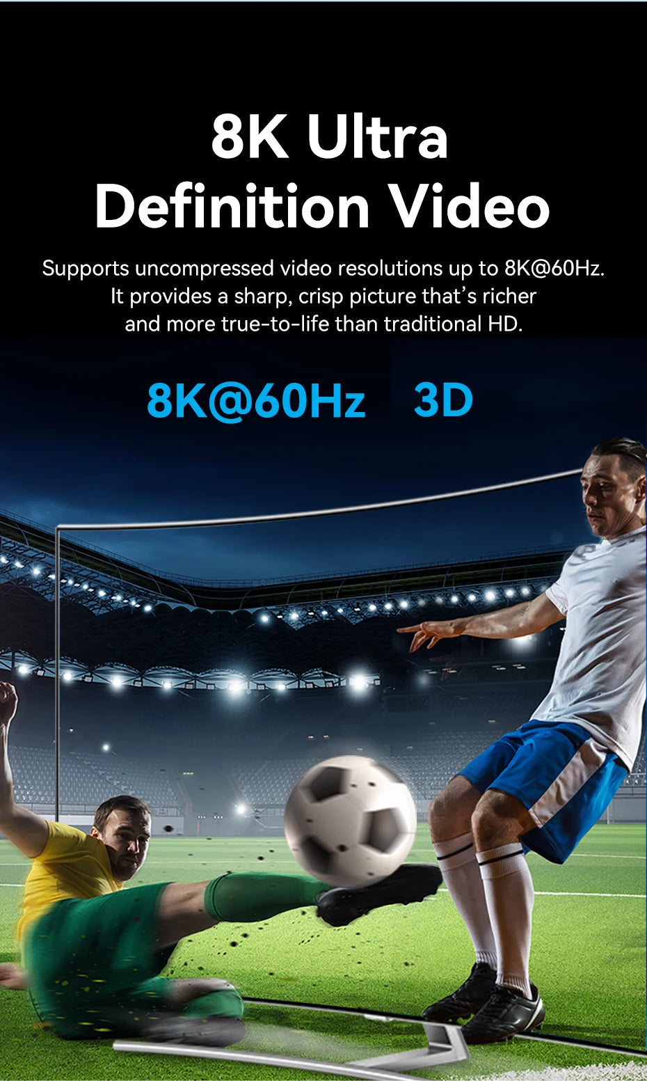 Vention HDMI 2,1 divisor 8K 60Hz 4K120Hz bidireccional 2 en 1 salida para TV Xiaomi Xbox PS4 5 Monitor compatible con HDMI conmutador HDMI