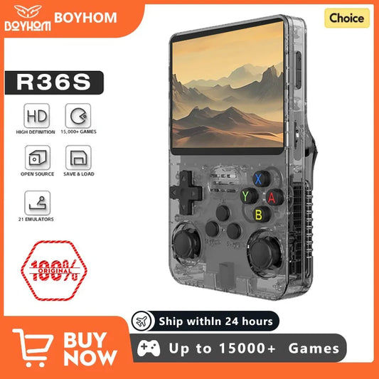 ARKOS R36S consola de videojuegos portátil Retro sistema Linux pantalla IPS de 3,5 pulgadas R35s Pro reproductor de vídeo portátil de bolsillo juegos de 64GB