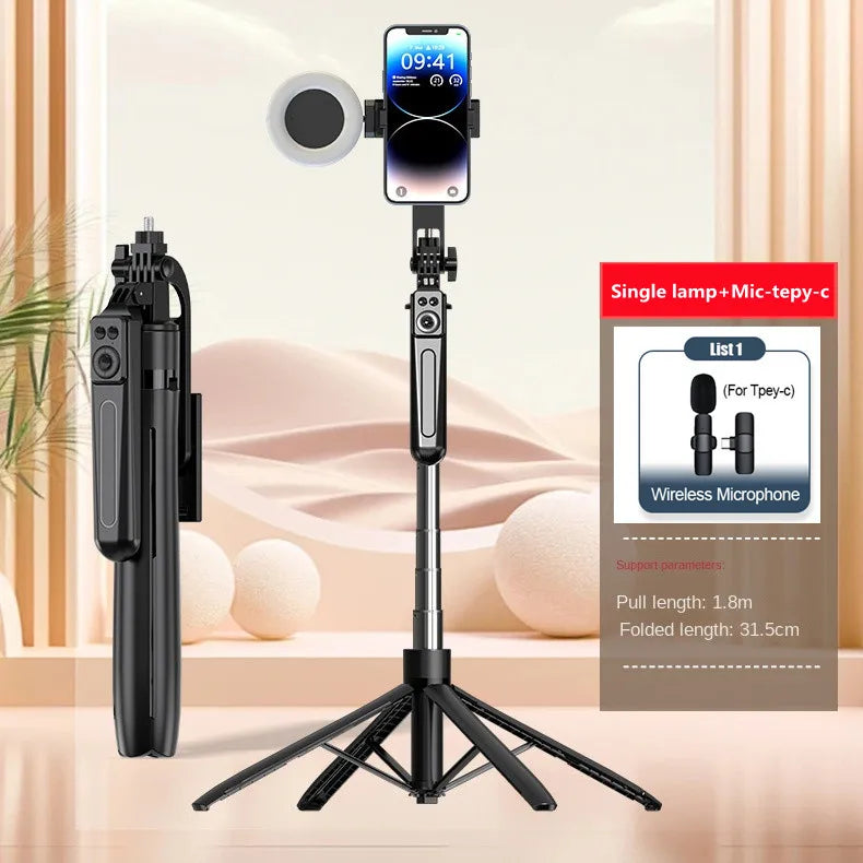 COOL DIER Nuevo trípode para cámara de teléfono inteligente, soporte para trípodes con obturador Bluetooth, soportes inalámbricos para palo de Selfie con soporte para teléfono