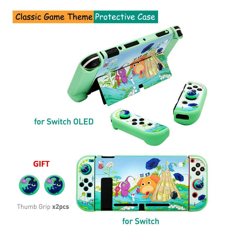 Para NS Switch Shell estuche rígido estilo "M" y "L" carcasa protectora cubierta fina piel NS Switch OLED accesorios de juego