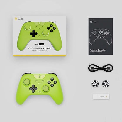 EasySMX X05 Gamepad inalámbrico Controlador de juegos Bluetooth Compatible con PC/teléfono/interruptor/Gamer de vapor, luz RGB, efecto Hall