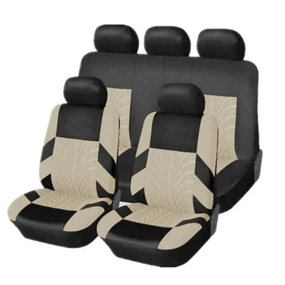 Juego de fundas de asiento de coche bordadas, protección Universal para asiento de coche Dacia Duster Sandero Renault Clio Fiat Panda Lancia Ypsilon